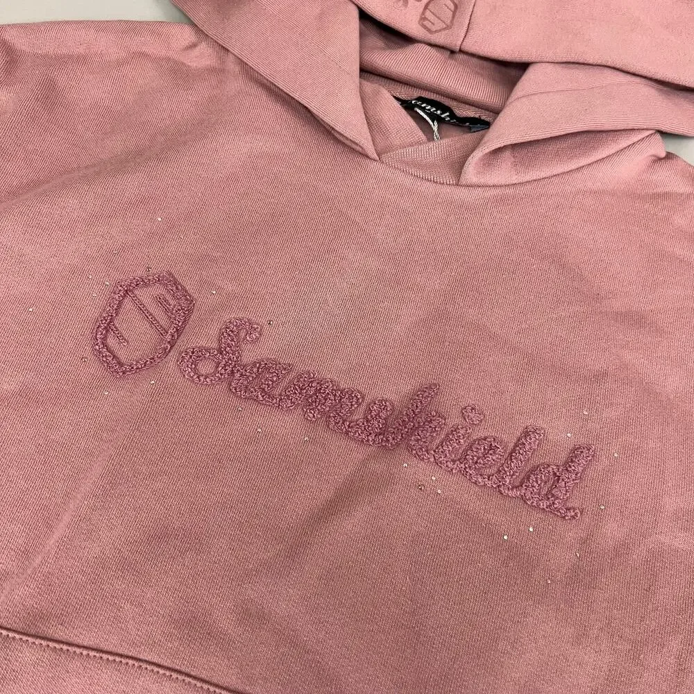 SAMSHIELD Camilla Equestrian Hooded Women's Sweatshirt Sz S Blush Pink - Picture 4 of 11